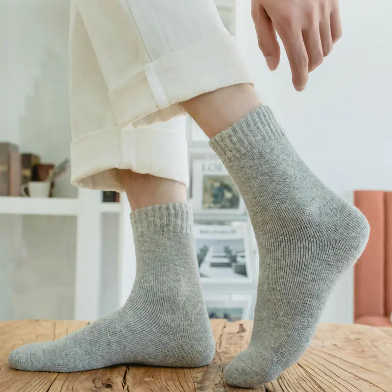 Men's Thick Warm Winter Mid Tube Terry Socks