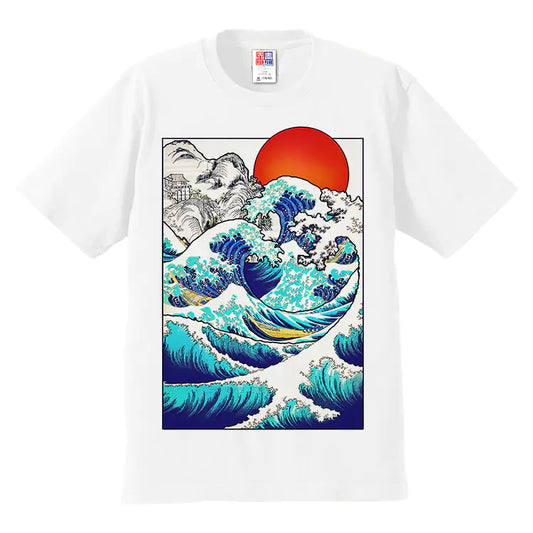 Vintage Ukiyo-e Samurai Print Short Sleeve T-Shirt