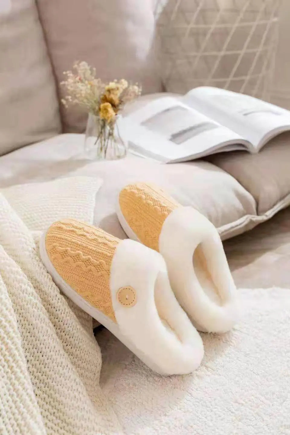 Cotton Wool Slippers - European Size Confinement Shoes