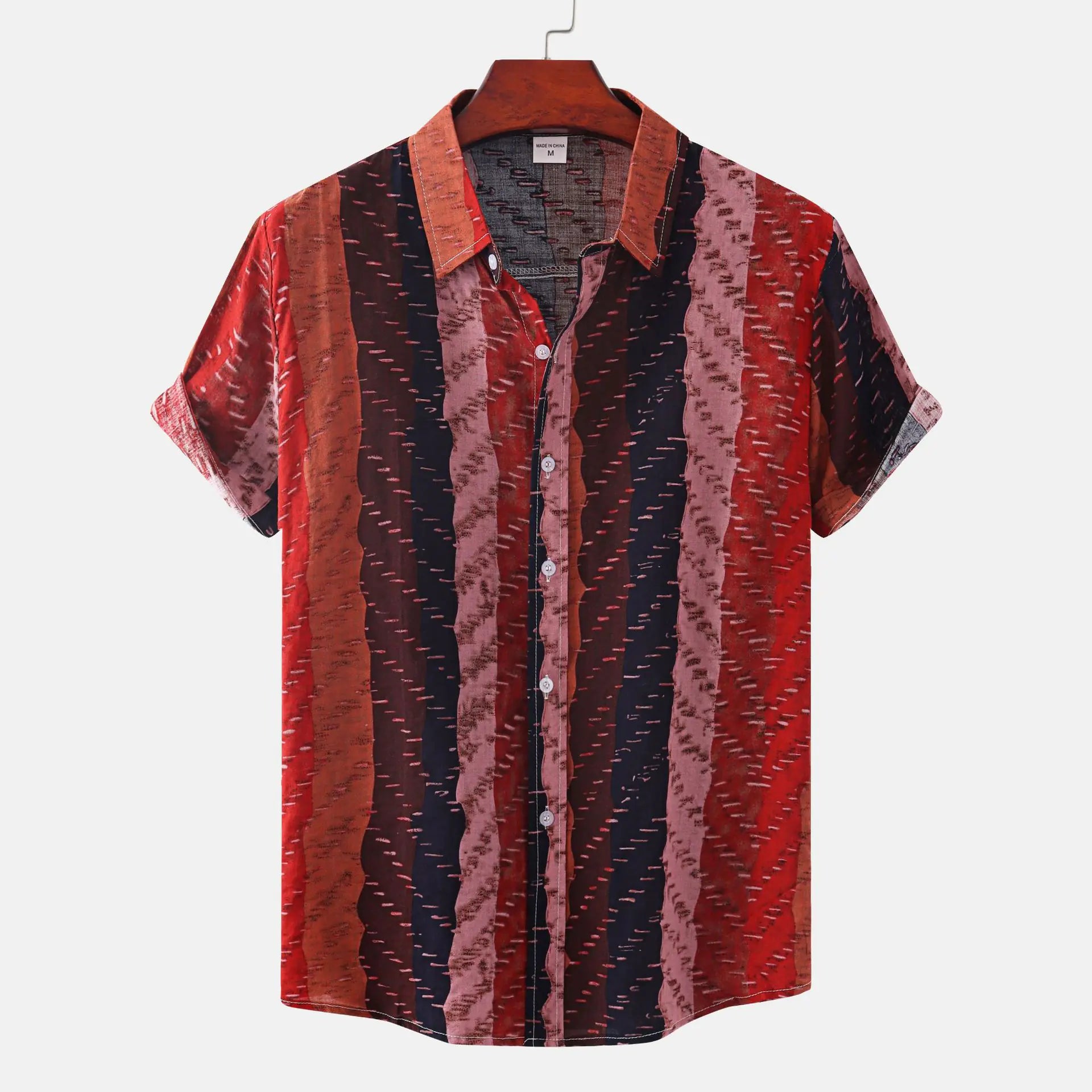 Men's Short Sleeve Casual Button Shirt