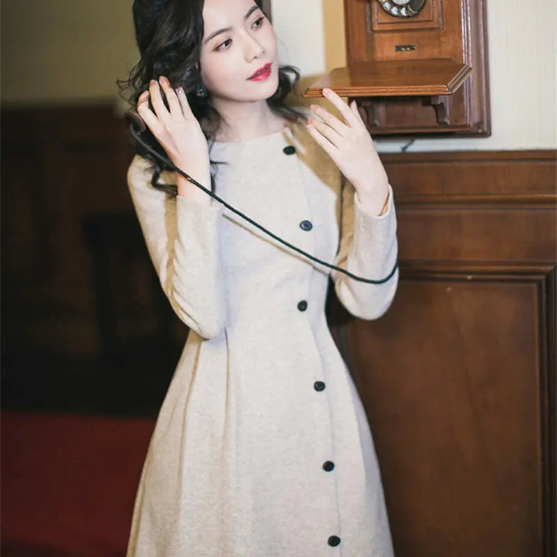 Woolen Dress for Women - Thick Autumn/Winter Style