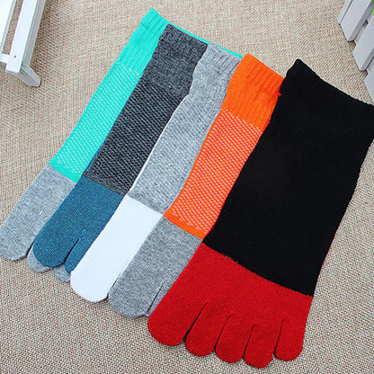 Men's Cotton Five-Finger Sports Socks - Breathable Comfort