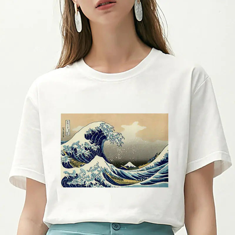 Great Wave Kanagawa Inspired Art Tee
