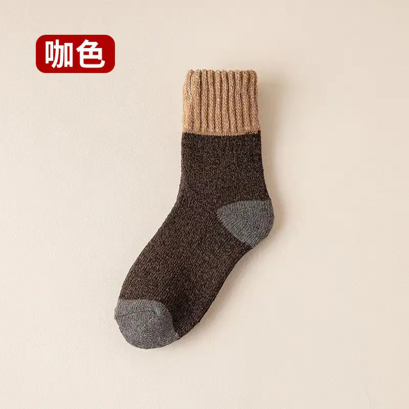 Thick Warm Wool Socks for Autumn and Winter (Mid-Calf)