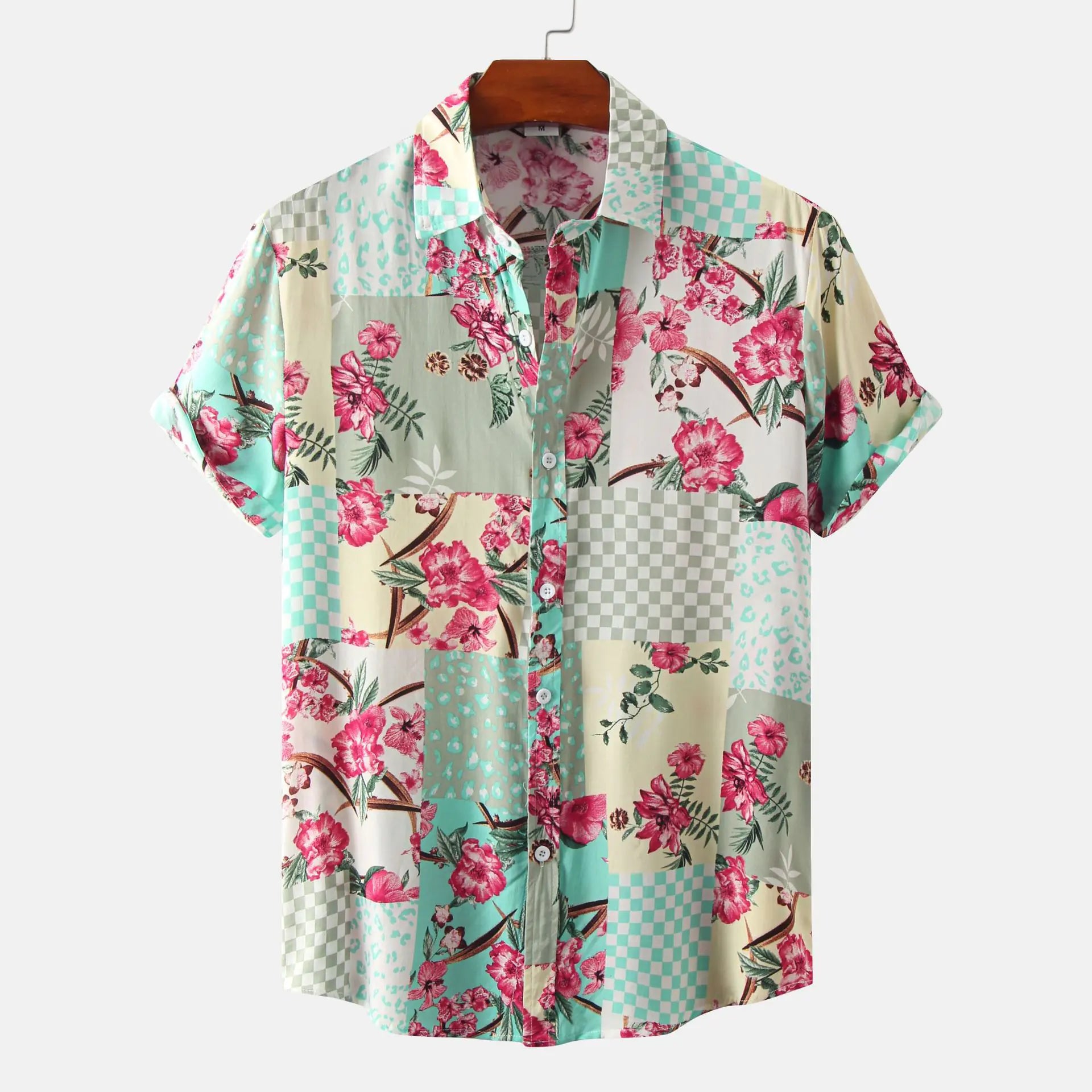Men's Short Sleeve Casual Button Shirt