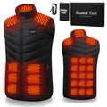 Ramarmro Heated Vest 26 Heating Zones Mens Heated Vest with 20000mah 7.4V Battery Pack WashableRechargeable
