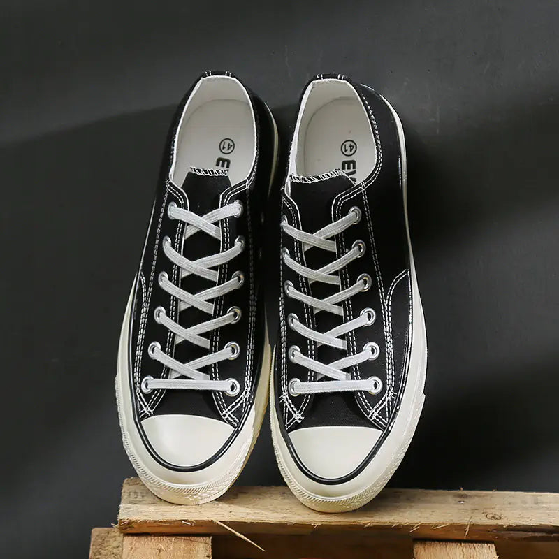 Retro 1970's Style Canvas Sneakers for Casual Wear