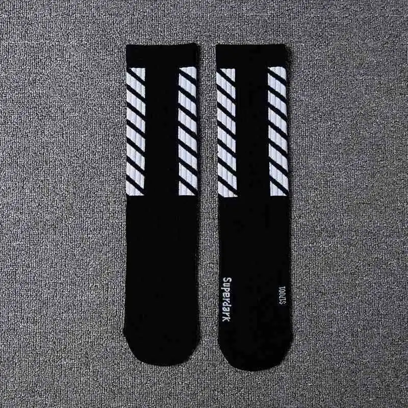 Retro Striped Couples Skateboard Long Socks (Cotton)