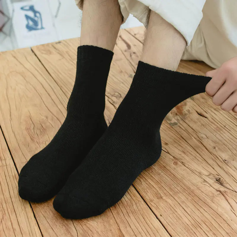 Men's Thick Warm Winter Mid Tube Terry Socks