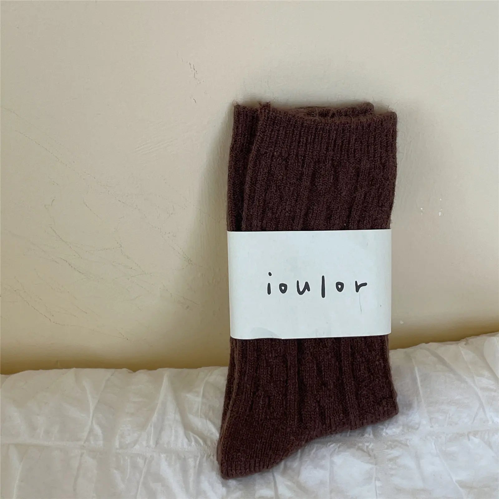 Warm Thick Japanese Solid Color Mid-Tube Socks