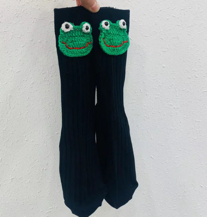 Fashionable Green Frog Women's Tube Socks