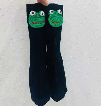 Fashionable Green Frog Women's Tube Socks
