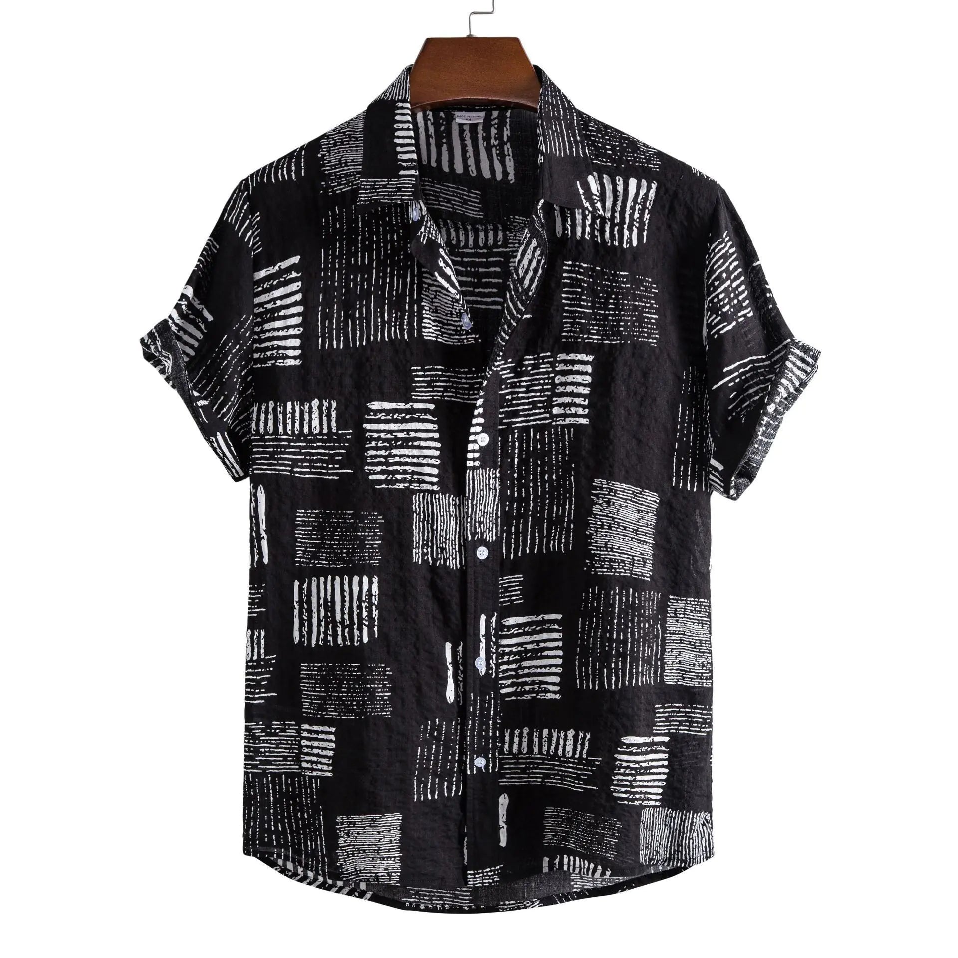 Men's Short Sleeve Casual Button Shirt