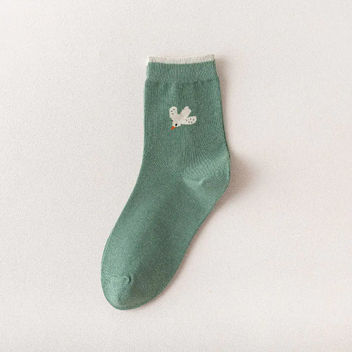 Women's Cartoon Animal Mid-Calf Warm Socks