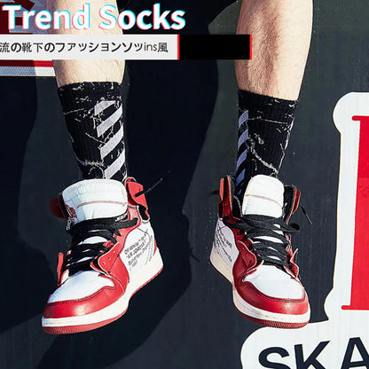 Hip-Hop Style Spring Festival Skateboard Socks for Couples