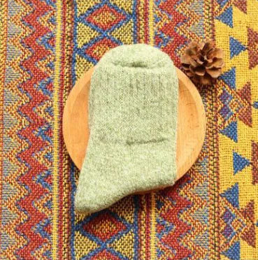 Thick Warm Rabbit Hair Socks - Cute Japanese Mid-Calf