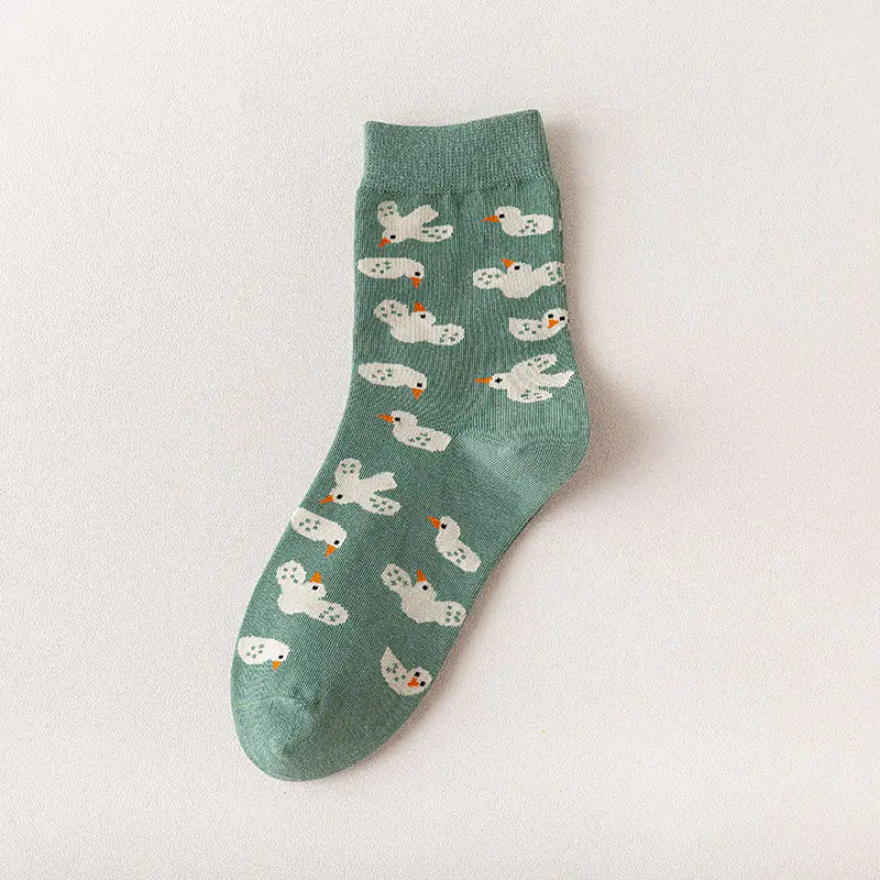 Women's Cartoon Animal Mid-Calf Warm Socks