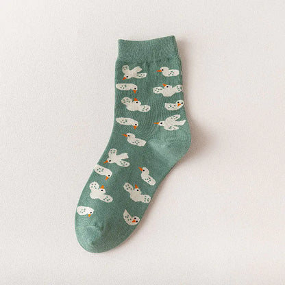 Women's Cartoon Animal Mid-Calf Warm Socks