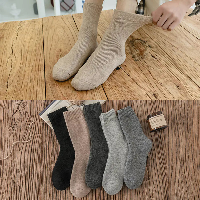 Men's Thick Warm Winter Mid Tube Terry Socks