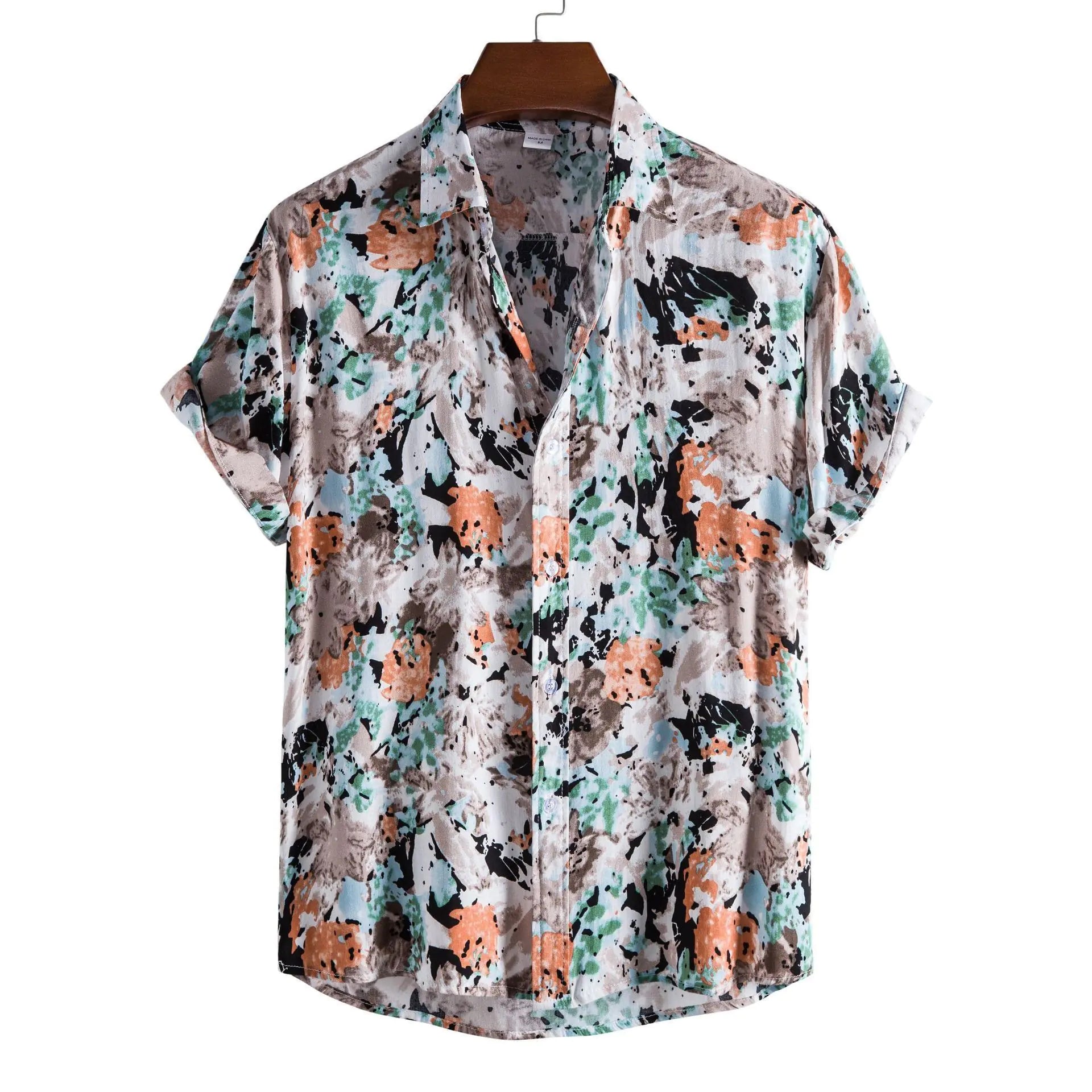 Men's Short Sleeve Casual Button Shirt