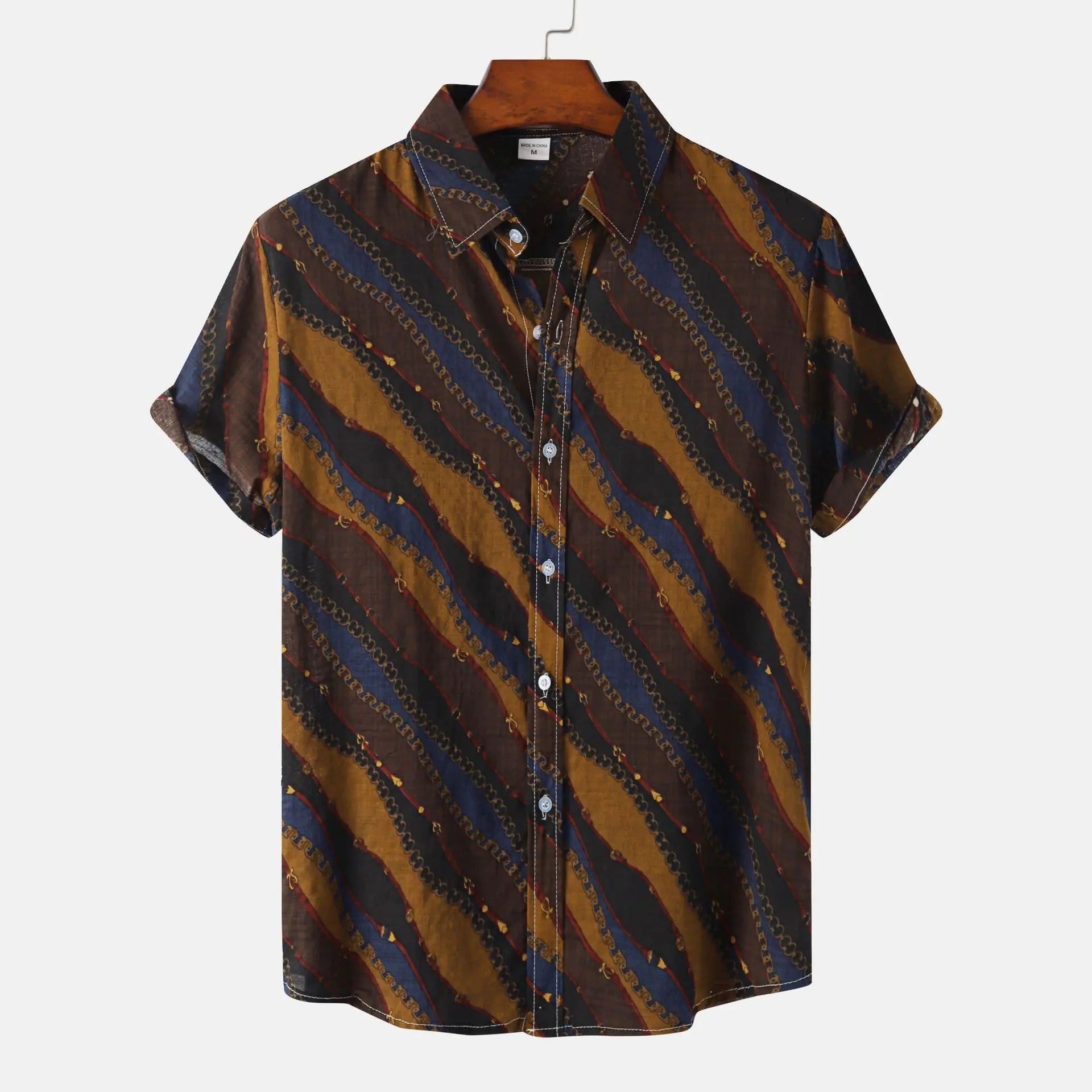 Men's Short Sleeve Casual Button Shirt
