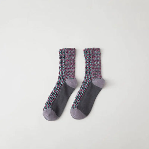 Retro Japanese British Style Cotton Tube Socks