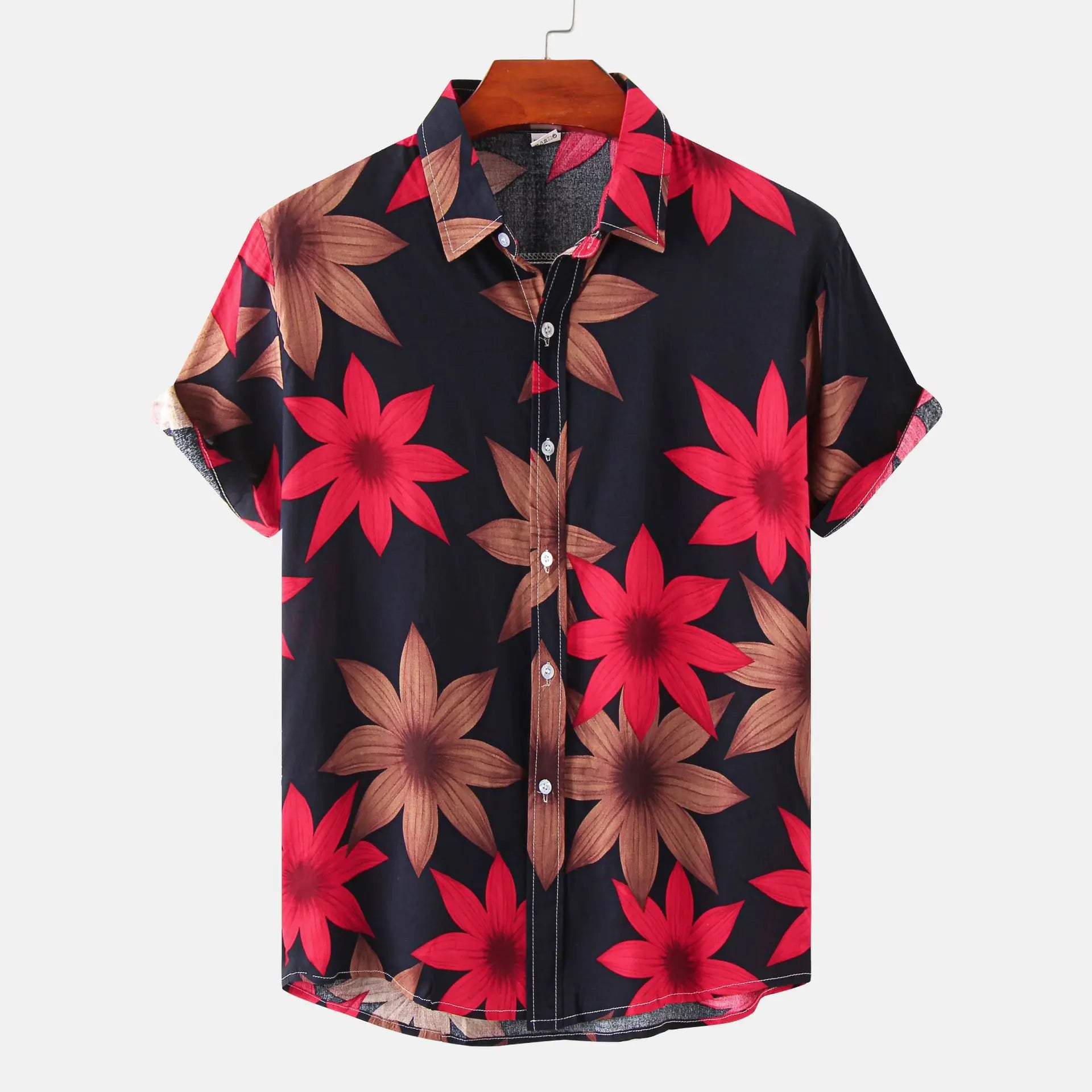 Men's Short Sleeve Casual Button Shirt