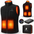 SNOW LEOPARD Heated Vest for Men Women with Battery Pack Included Heated Polar Fleece Vest Electric Heating Vest Warming Golfing/Hiking/Fishing Vest for Men Winter Outdoor -Medium