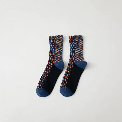 Retro Japanese British Style Cotton Tube Socks