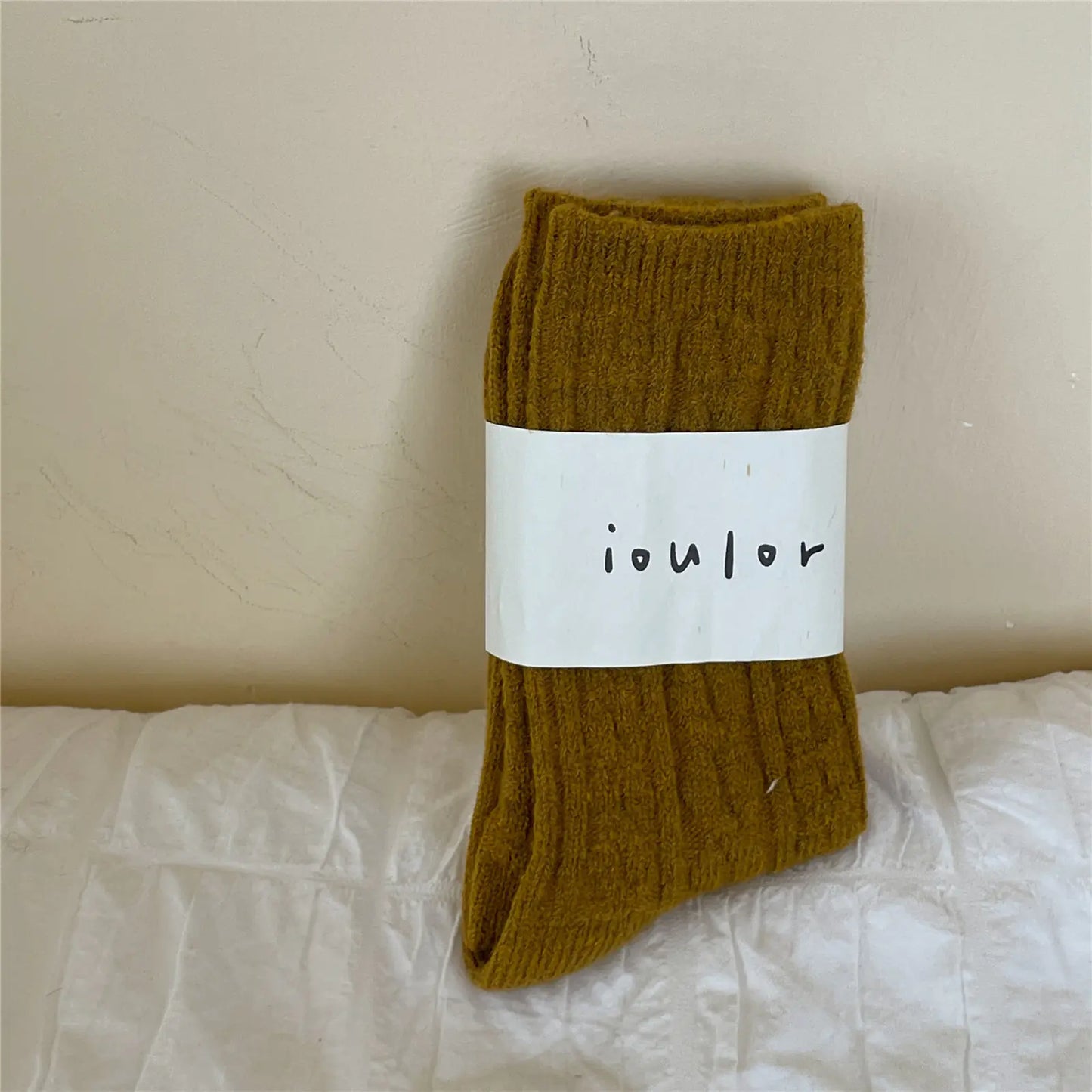 Warm Thick Japanese Solid Color Mid-Tube Socks