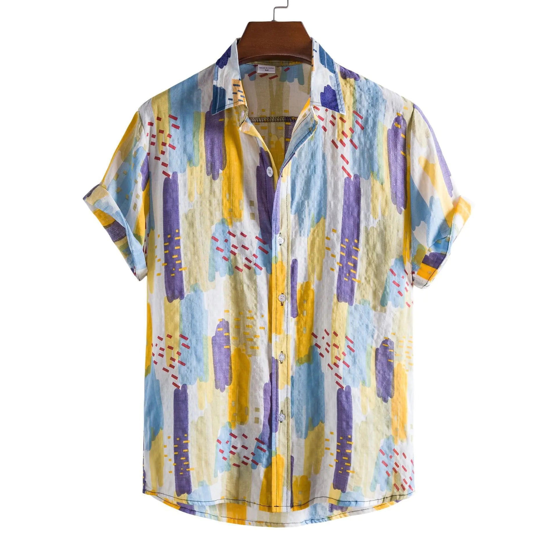 Men's Short Sleeve Casual Button Shirt
