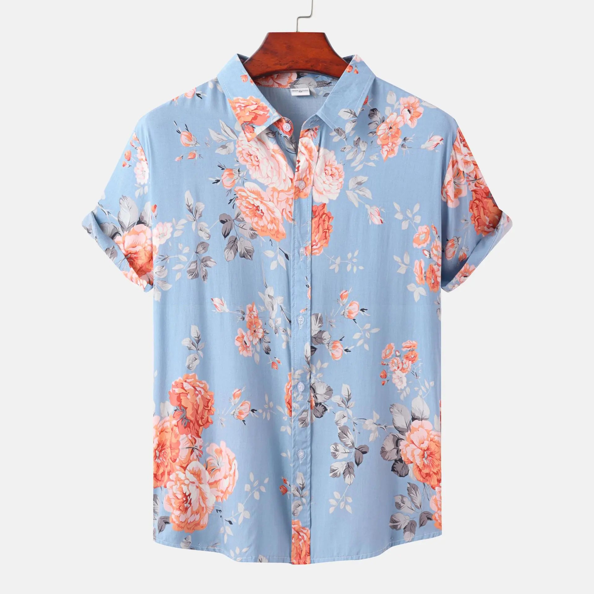 Men's Short Sleeve Casual Button Shirt
