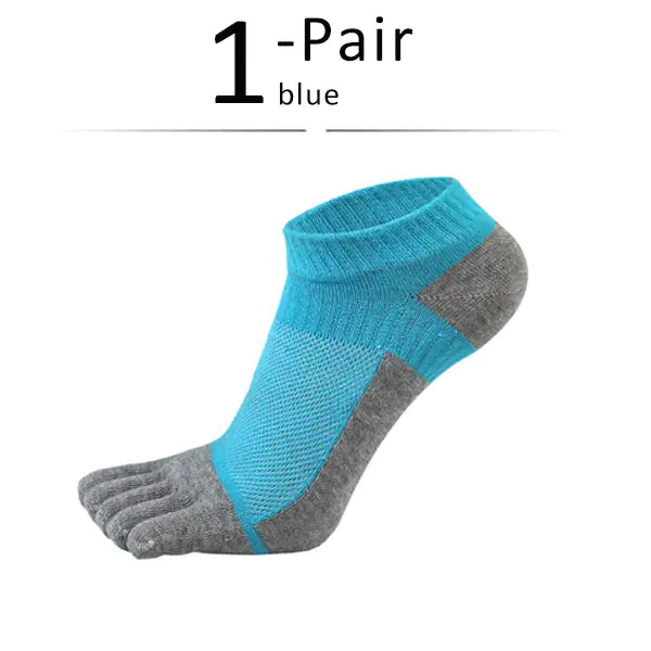 Men's Cotton Five-Finger Sports Socks - Breathable Comfort