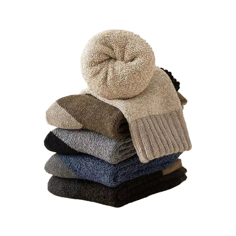 Thick Warm Wool Socks for Autumn and Winter (Mid-Calf)