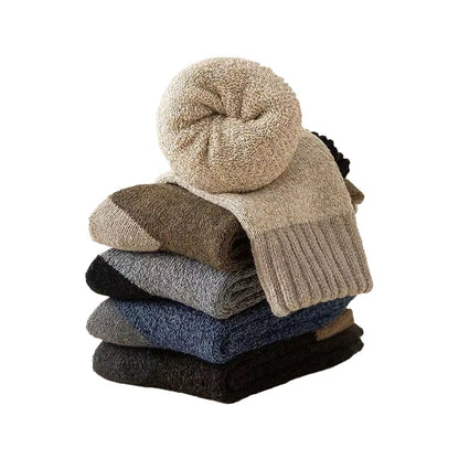 Thick Warm Wool Socks for Autumn and Winter (Mid-Calf)