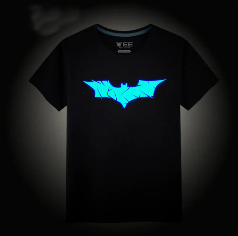 Glow-in-the-Dark Superhero Graphic T-Shirt