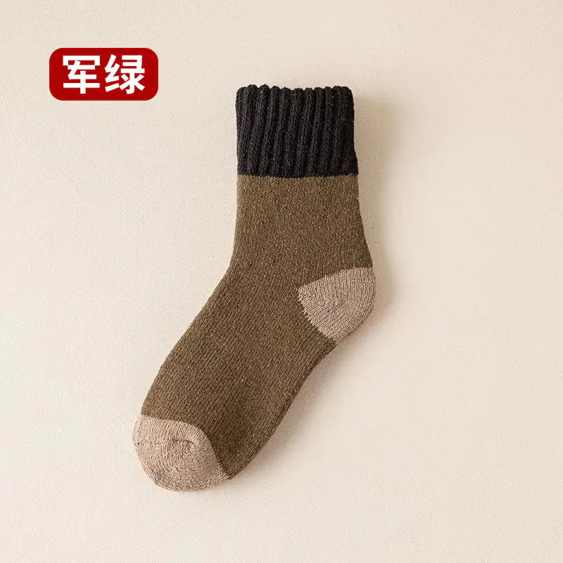 Thick Warm Wool Socks for Autumn and Winter (Mid-Calf)