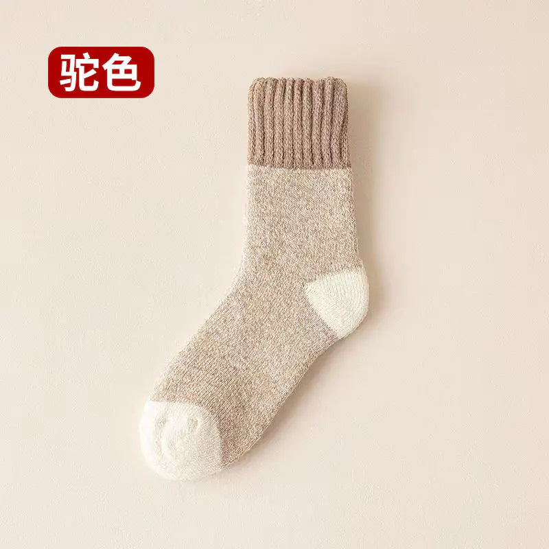 Thick Warm Wool Socks for Autumn and Winter (Mid-Calf)