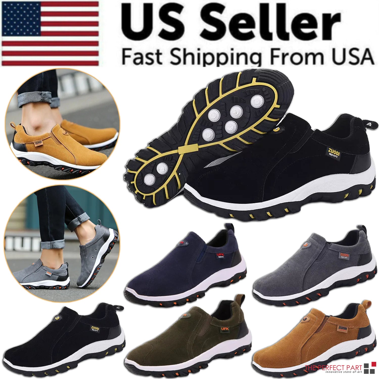 Men's Loafer Slip On Casual Walking Sneakers