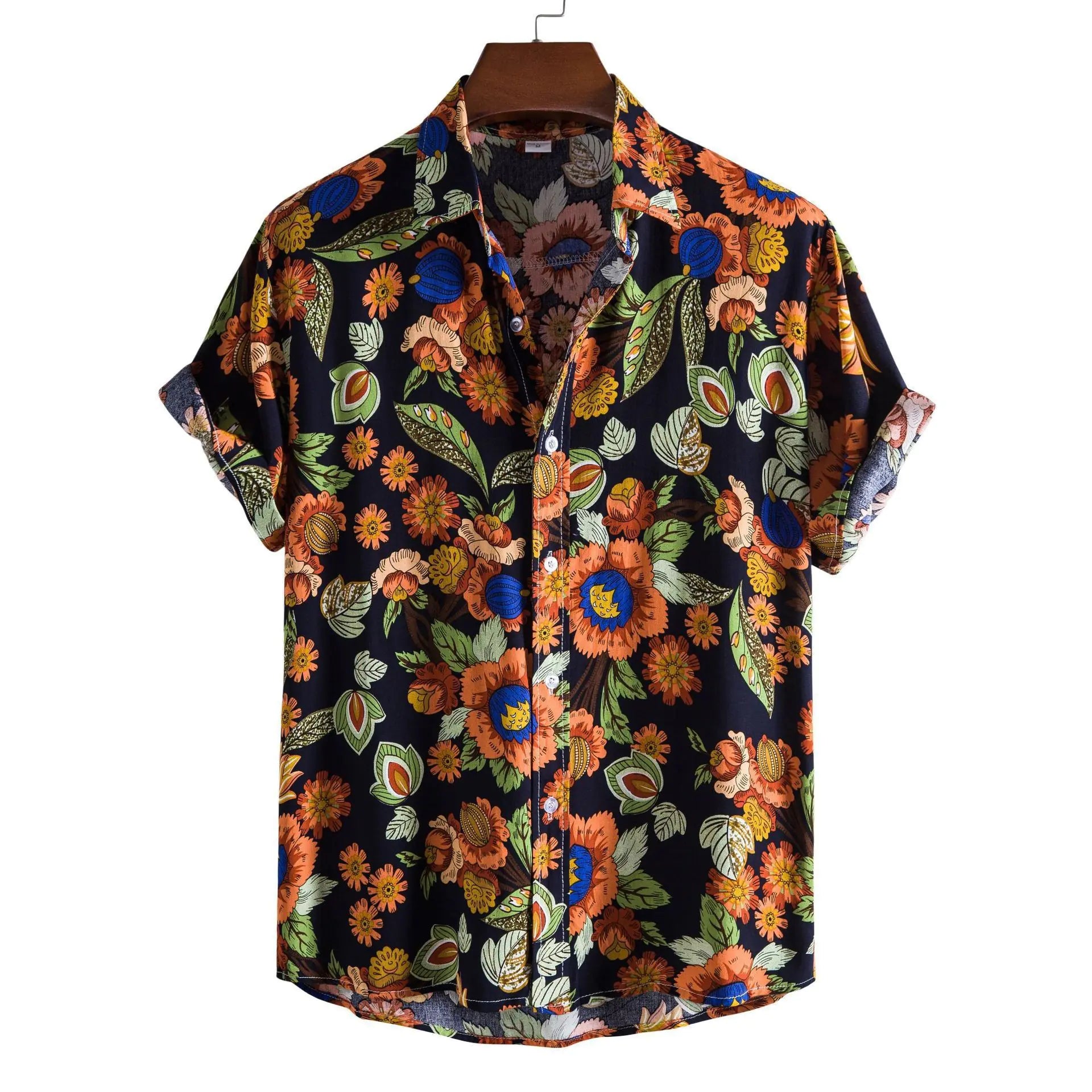 Men's Short Sleeve Casual Button Shirt