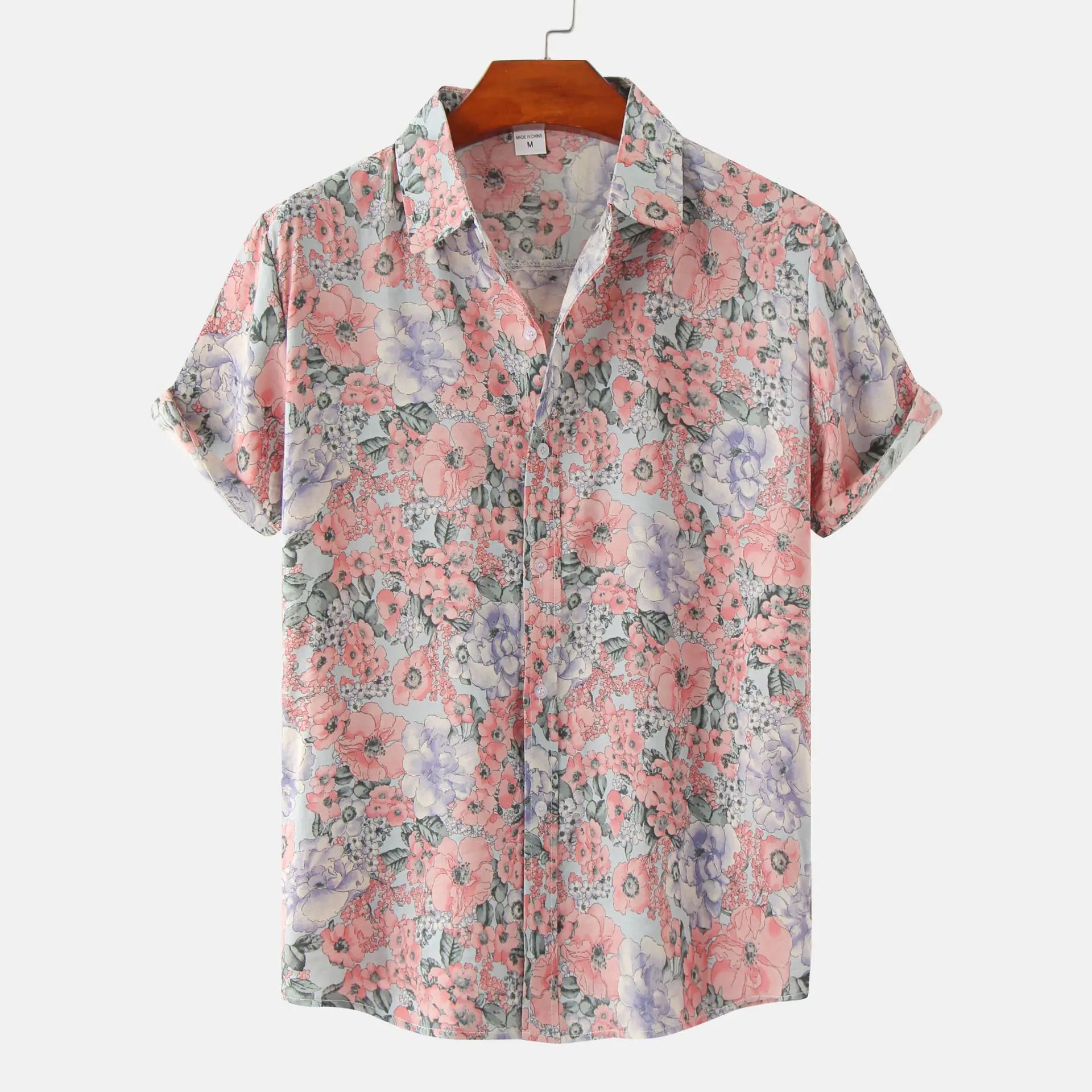 Men's Short Sleeve Casual Button Shirt