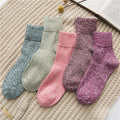 Thick Warm Solid Color Wool Socks for Women