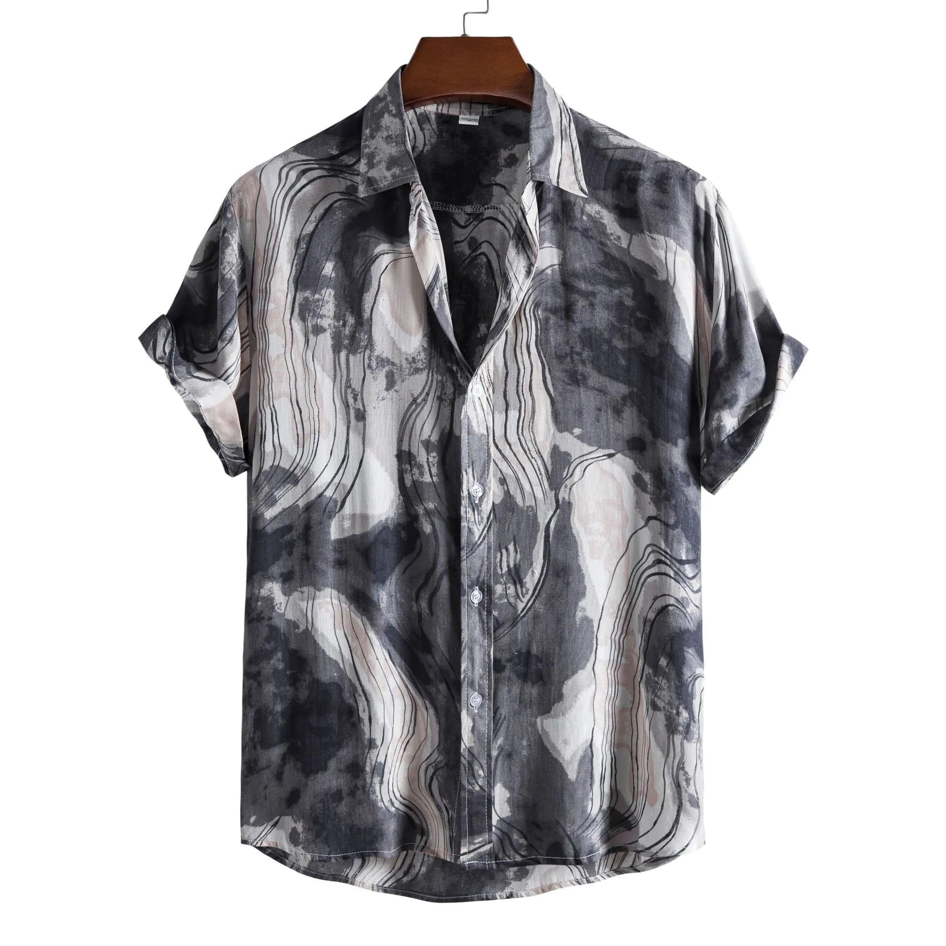 Men's Short Sleeve Casual Button Shirt