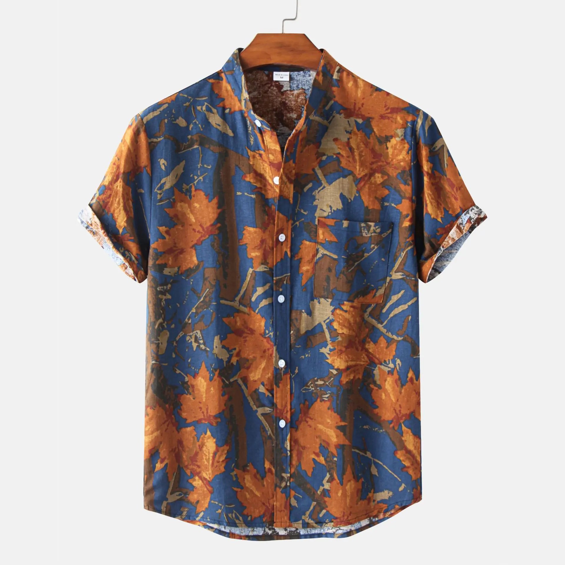 Men's Short Sleeve Casual Button Shirt