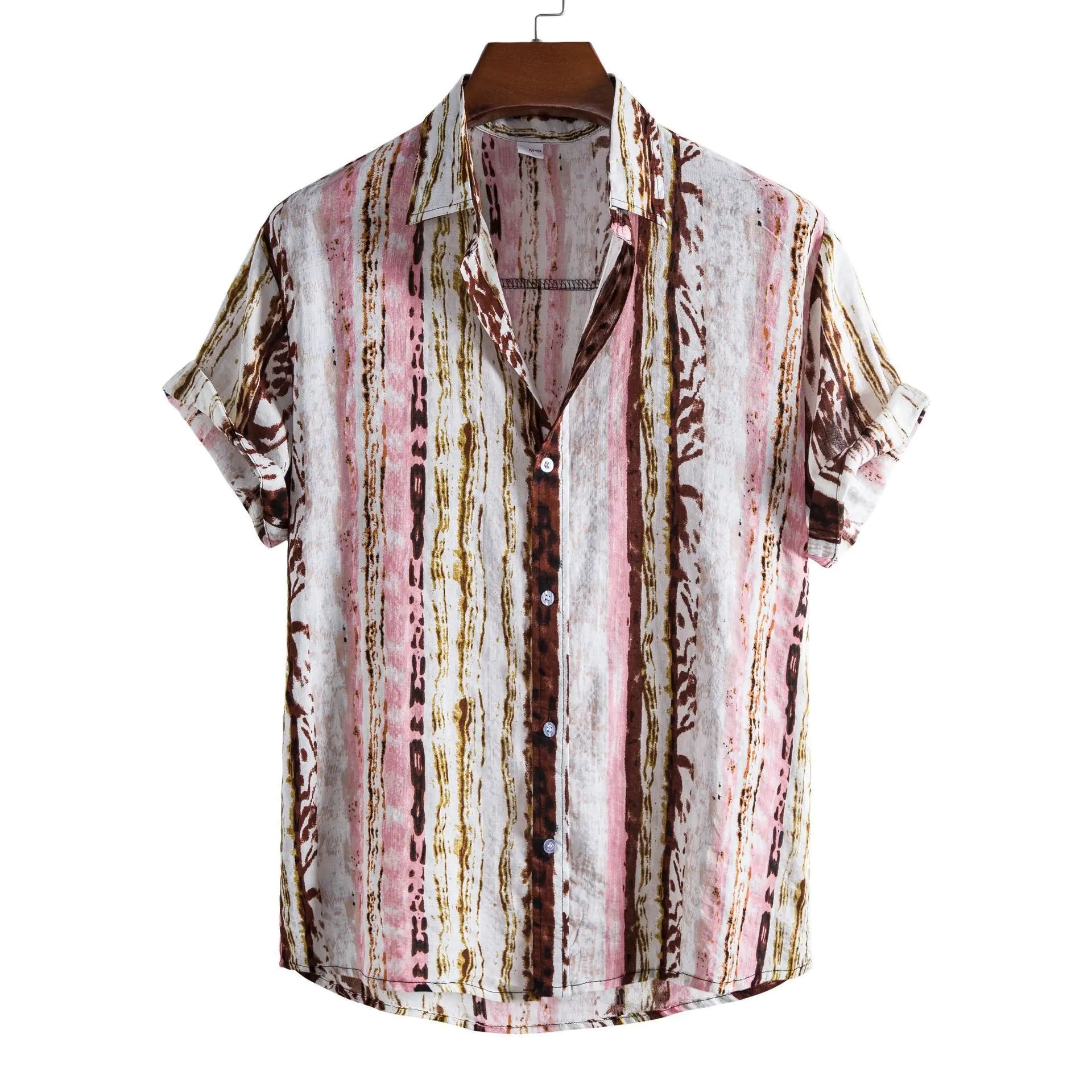 Men's Short Sleeve Casual Button Shirt