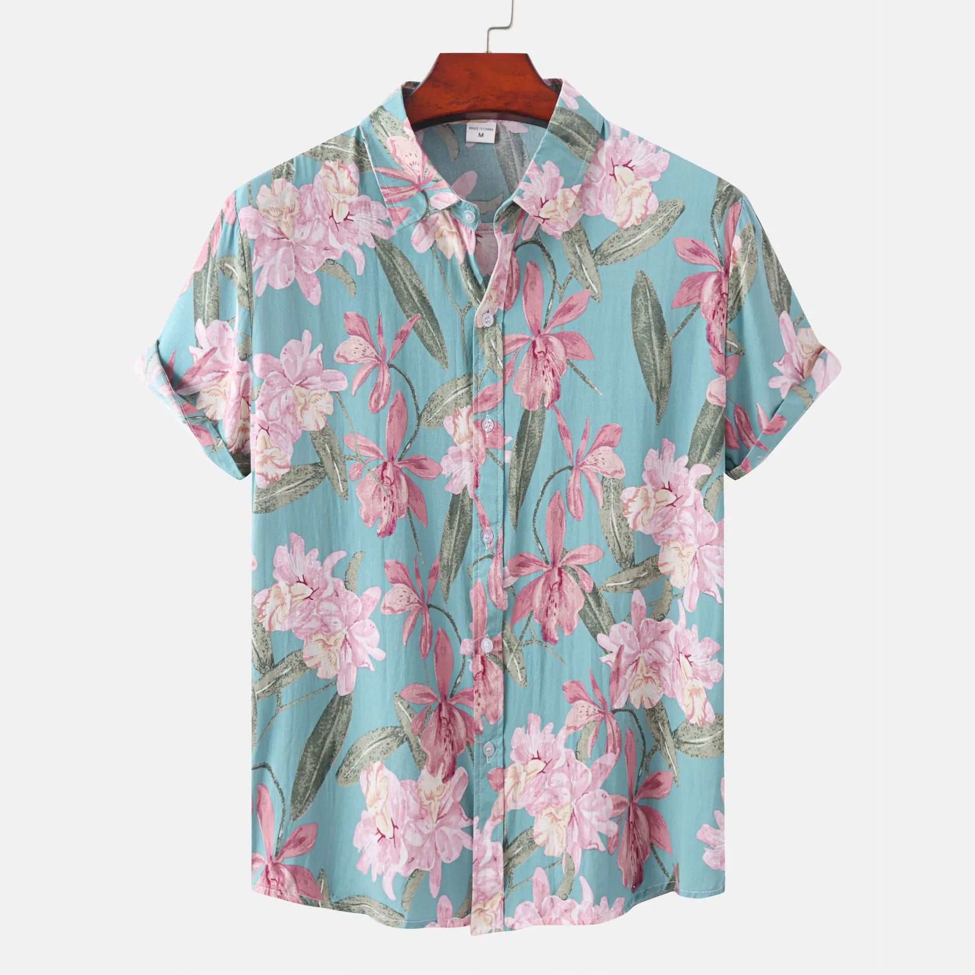 Men's Short Sleeve Casual Button Shirt
