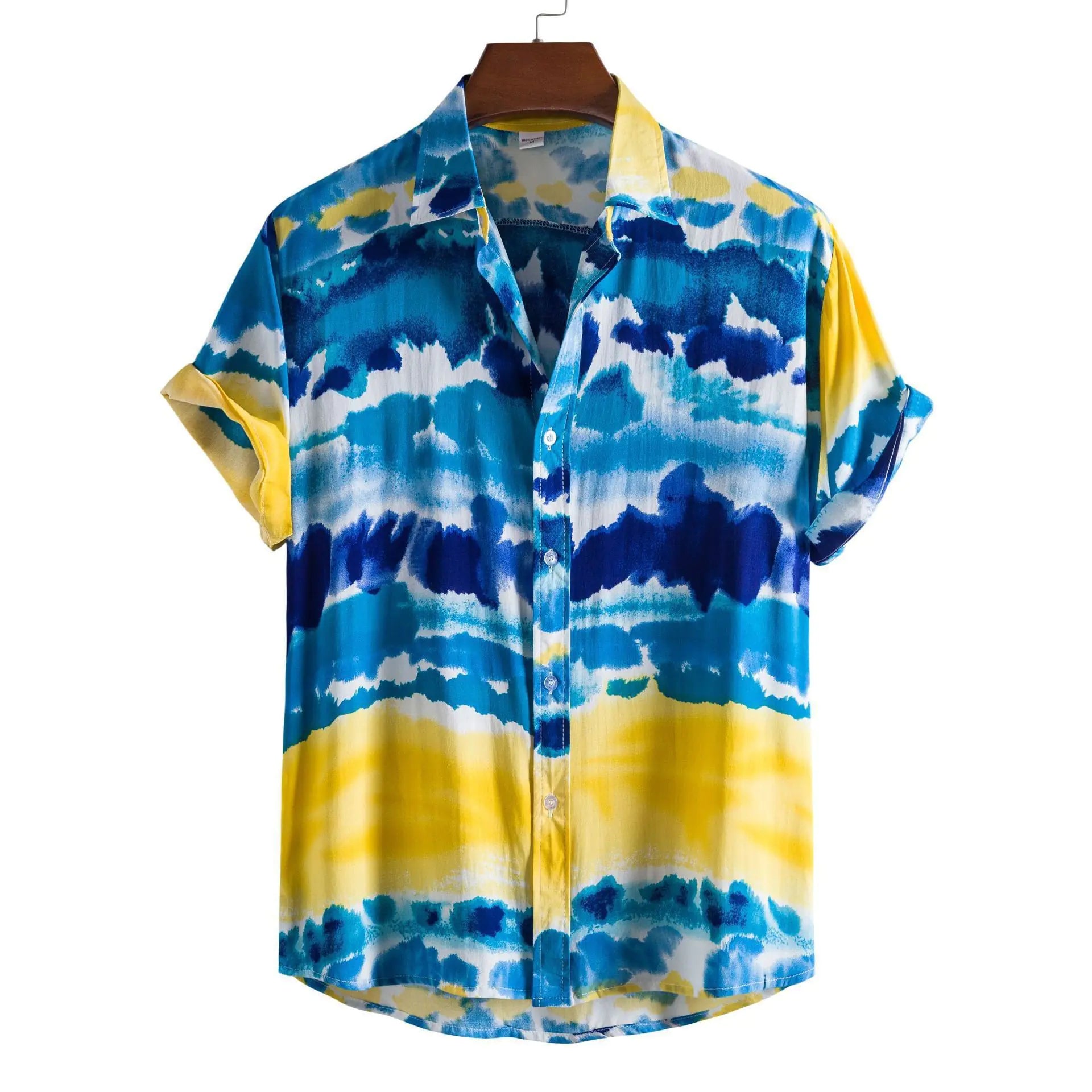 Men's Short Sleeve Casual Button Shirt