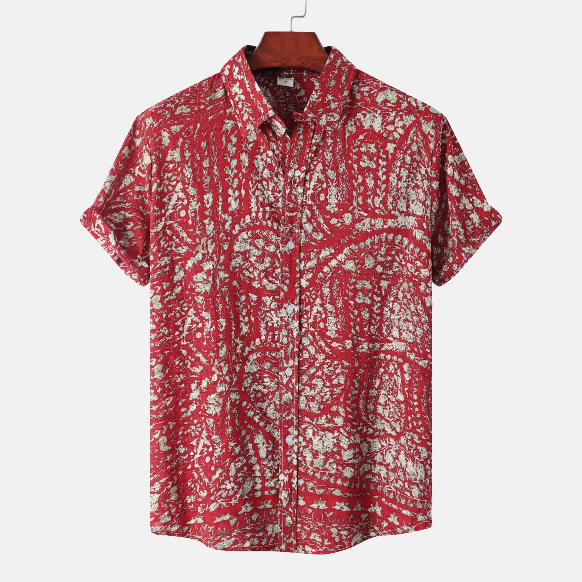 Men's Short Sleeve Casual Button Shirt