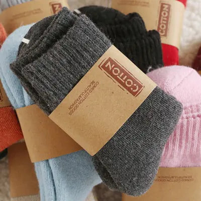 Thick Warm Rabbit Wool Socks - Winter Mid-Calf Women's