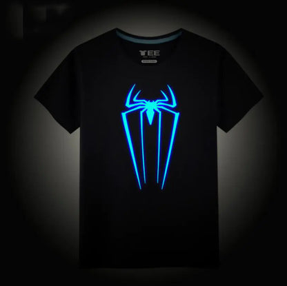 Glow-in-the-Dark Superhero Graphic T-Shirt